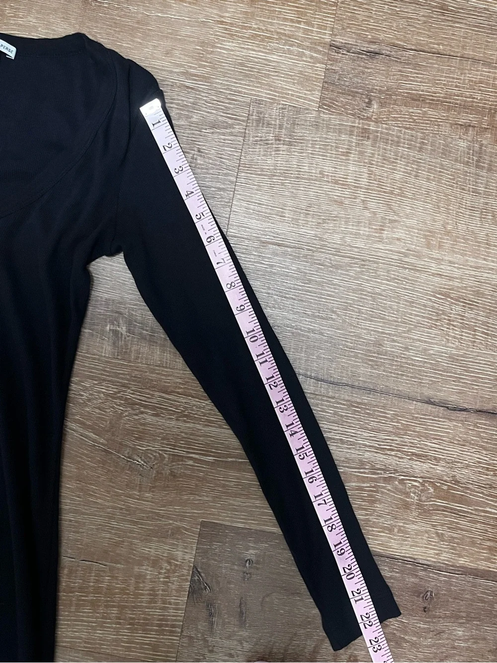 Standard James Perse Black Cotton Ribbed Midi Dress Size Small